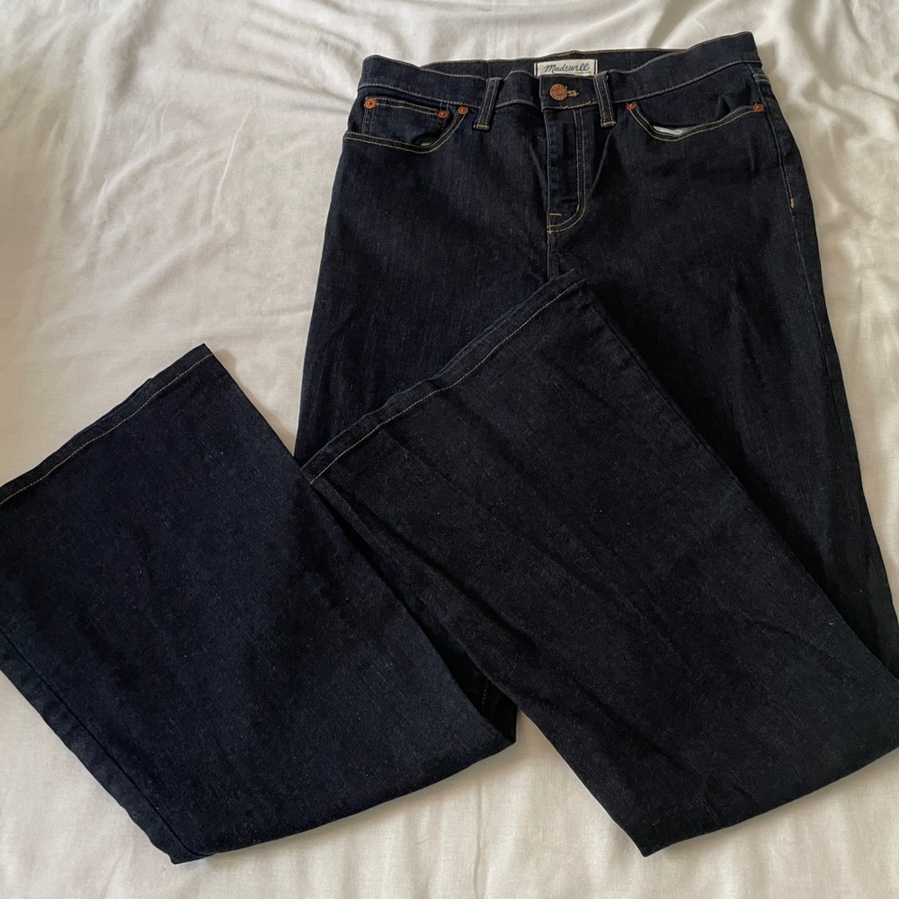 Madewell 29 Flea Market Flare Jeans ~ Dark Wash High Rise BOHO